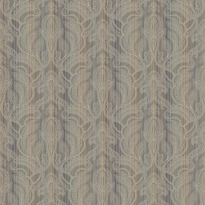 Nordic Elements Embossed Metallic Damask 32.81' L x 20.87" W Wallpaper Roll — Brown Bronze