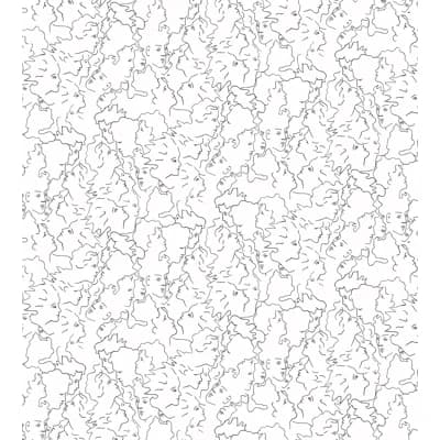 Ressemblance Abstract Non-Pasted Matte Wallpaper Double Roll — Ivoire Noir