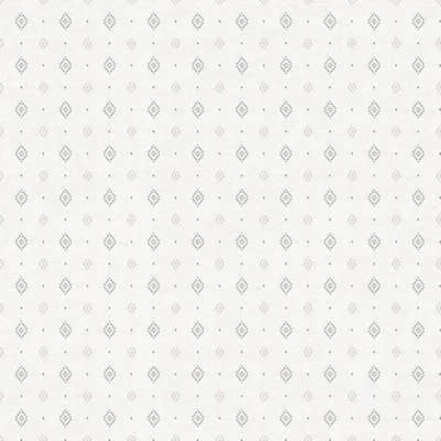 Just 4 Kids 2 Geometric Diamond Motif 33' L x 21" W Wallpaper Roll — Gray,Beige,White