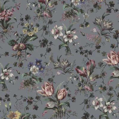 Tulipa 9.84' L x 70.8" W Wallpaper Roll — Pewter