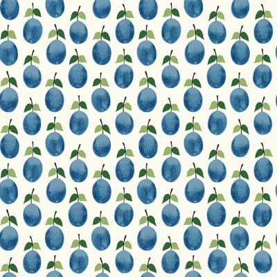 Boråstapeter Prunus Wallpaper — Blue,White