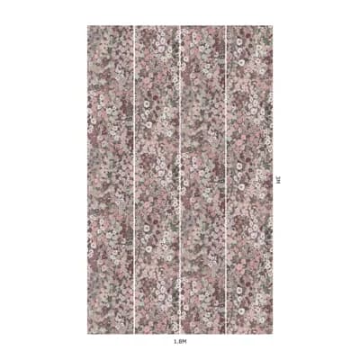 HOLLYHOCKS Wallpaper - Earth 9'10" - full height wallpaper — Earth