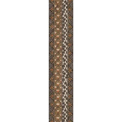 Ardmore Border 33' L x 4" W Wallpaper Border — Black,Burnt Orange