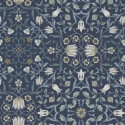 No 1 Holland Park Floral Non-Pasted Matte Wallpaper Roll — Blue