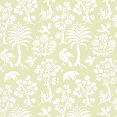 Palm Damask Wallpaper — Willow