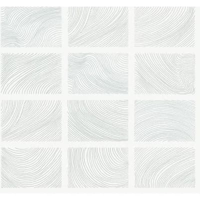 Bronson Ivory Topography Wallpaper — White