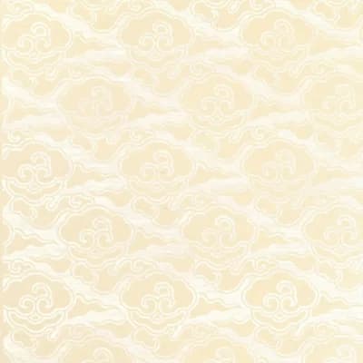 Schumacher x Celerie Kemble Cirrus Clouds Sisal Wallpaper — Silver,Natural