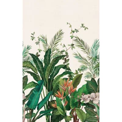 Grass Cloth Non-Pasted Matte Wall Mural — Natural