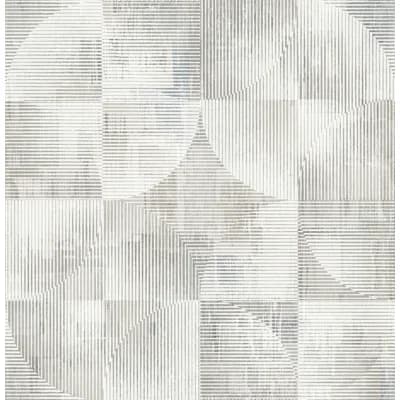 Woodbine Sage Abstract Geometric Wallpaper — Gray