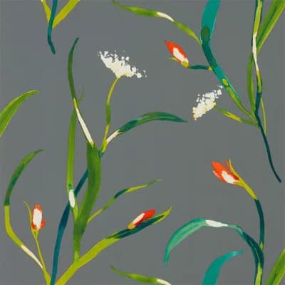 Saona Wallpaper — Kiwi,Charcoal