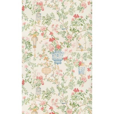 Summer Palace Jardin Fleuri 26.28' L x 53.54" W Wallpaper Roll — Ivory