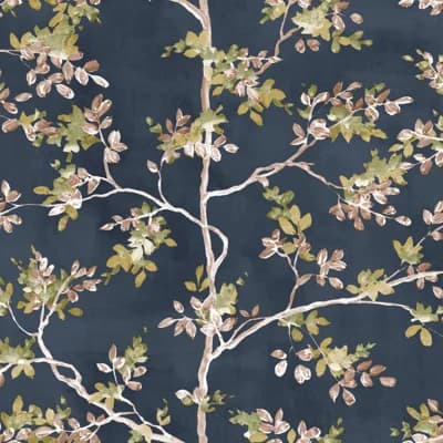 Blooming Garden Collection Pesco Garden Wallpaper Roll — Blue