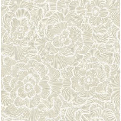 Floral Wallpaper Roll — Yellow