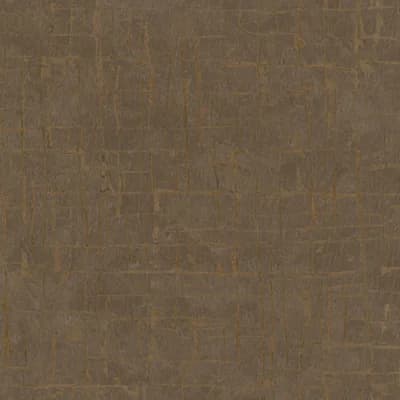 Energy Collection Geometric Sheen Stonework Effect Wallpaper Roll — Brown