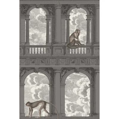 Non-Pasted Matte Wallpaper Roll — Soot,Snow