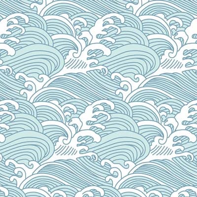 Matte Wall Mural — White;Blue