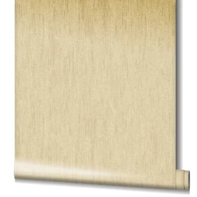 Earth Collection Textured Slub Effect Sheen Wallpaper Roll — Gold