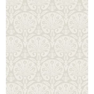 Yuki Osada Floral Non-Pasted Satin Wallpaper Double Roll by Soicher Marin Studio — Oatmeal