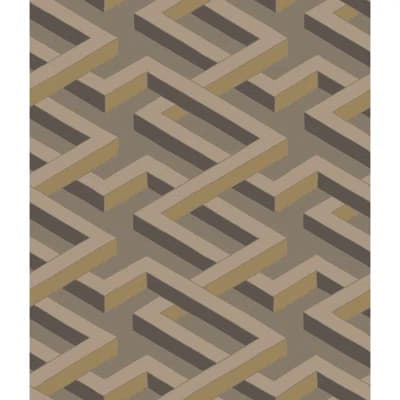 Luxor Geometric Non-Pasted Wallpaper Roll — Linen