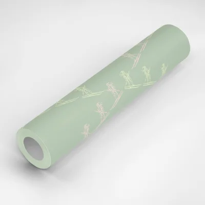 Ski Slope Baby 10' L x 24" W Peel and Stick Wallpaper Roll — Green,Pink