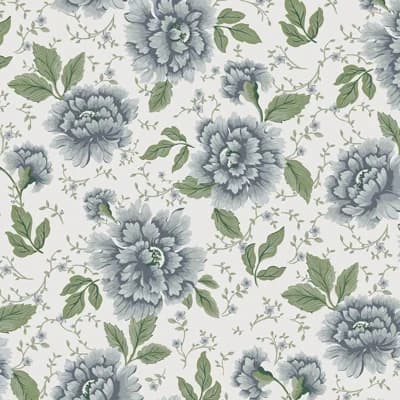 Secret Garden Non-Pasted Matte Wallpaper Double Roll — Blue