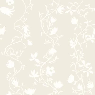 Flora 33' L x 20.5" W  Wallpaper Roll — Tan