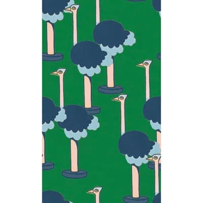 Non-Pasted Satin Wallpaper Double Roll by Yuki Osada — Kelly Green