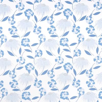 Bouquet Toss Wallpaper — Afternoon Blue