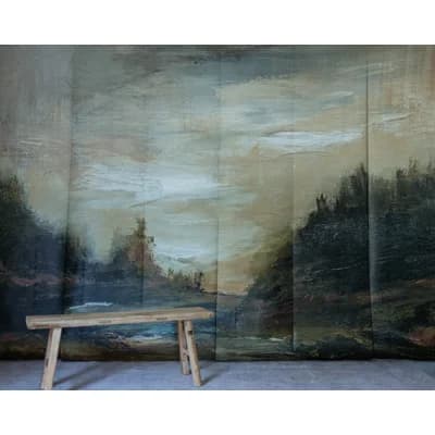 Non-Pasted Matte Wall Mural by Mira Kurkiala — Green;Beige