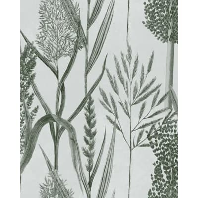 Satin and Matte Wallpaper Roll — Gray,Green