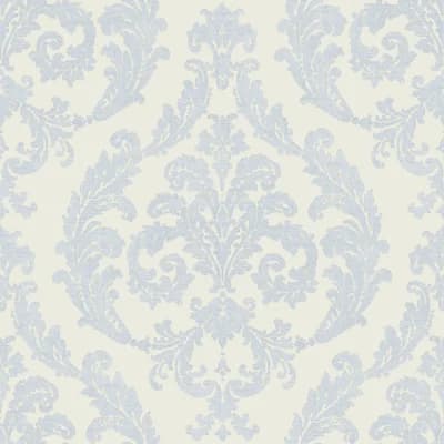 Palazzo 2 Silk Damask Wallpaper Roll — Blue