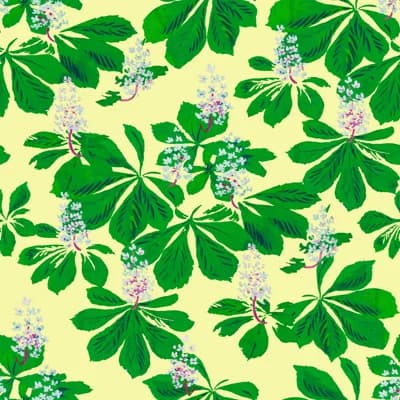 Paule Marrot Floral Non-Pasted Satin Wallpaper Double Roll — Yellow