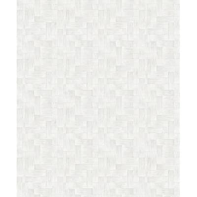Gray Resource Geometric Non-Pasted Wallpaper Roll — Silver