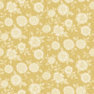 Ingrid Floral Non-Pasted Wallpaper Roll — Mustard