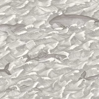 Melville Animal Print Non-Pasted Wallpaper Roll — Soft Black,White