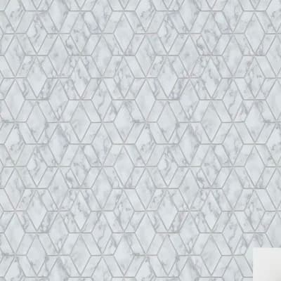 Transform Geometric Vinyl Peel & Stick Satin Wallpaper Roll — Gray