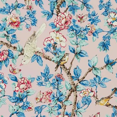 Caverley Wallpaper — Rose,French Blue