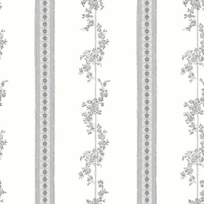 Boråstapeter Drottningholm Wallpaper — White,Gray