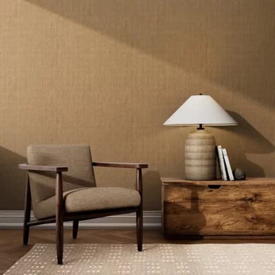Cloth Non-Pasted Wallpaper Roll by FH Art Studio — Tan