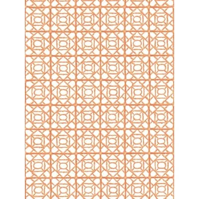 ORMOND FRET WALLCOVERING — Tangerine