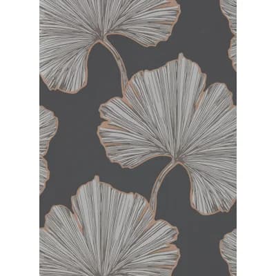 Azurea Wallpaper — Ebony,Rose Gold