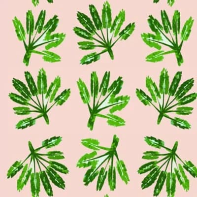 The Blush Label Little Palms 10' L x 24" W Wallpaper Roll — Green;Beige