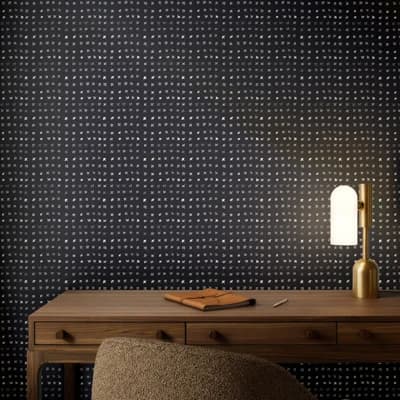 Bisous Abstract Non-Pasted Wallpaper Roll by Jess Engle — Black