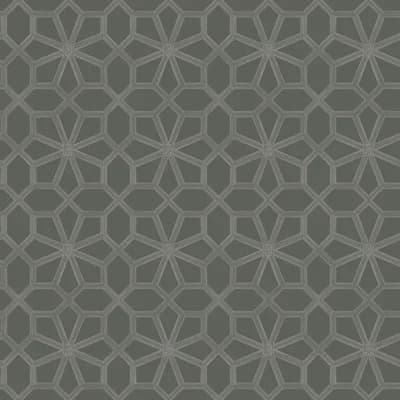 Geometric Non-Pasted Matte Wallpaper Roll — Gray