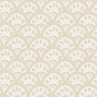 Scallops II 33' L x 20.5" W Wallpaper Roll — Tan