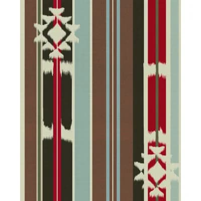 MISTLETOE Verdant Wallpaper — Brown,Blue,Red
