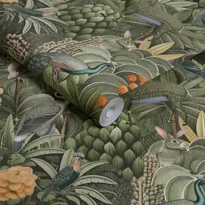 Graham & Brown Jungle Jamboree Sage Wallpaper — Green