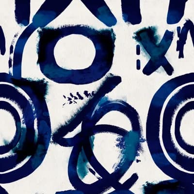 The Art of Abstract Non-Pasted Matte Wallpaper Roll — Blue,White
