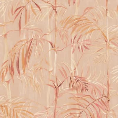 Andonia Floral Non-Pasted Matte Wallpaper Double Roll — Coral