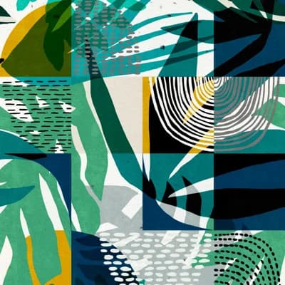 The Art of Abstract Non-Pasted Matte Wallpaper Roll — Green,Blue,Taupe